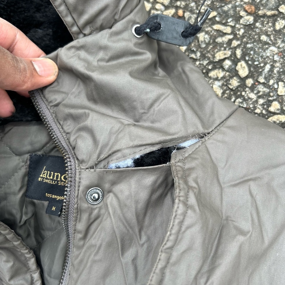 Gray Hooded Parka Jacket - Picture 7 of 8